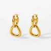 Wholesale Geometric Stainless Steel Electroplated Ring Pendant Earrings Jewelry For Women