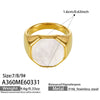 Wholesale Geometric Stainless Steel Electroplated Ring Unisex Accessories