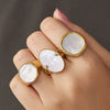 Wholesale Geometric Stainless Steel Electroplated Ring Unisex Accessories