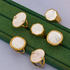 Wholesale Geometric Stainless Steel Electroplated Ring Unisex Accessories