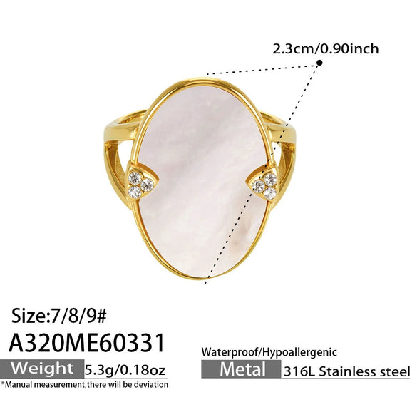 Wholesale Geometric Stainless Steel Electroplated Ring Unisex Accessories