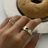 Wholesale Geometric Stainless Steel Electroplated Rings For Women Punk Jewelry