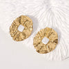 Wholesale Geometric Stainless Steel Electroplated Stud Earrings For Women With Retro Design