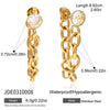Wholesale Geometric Stainless Steel Electroplated Tassel Earrings For Women