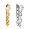 Wholesale Geometric Stainless Steel Electroplated Tassel Earrings For Women