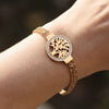 Wholesale Geometric Stainless Steel Electroplated Tree Of Life Bracelet For Women