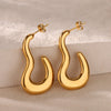 Wholesale Geometric Stainless Steel Electroplated Unisex Butterfly Stereo Earrings
