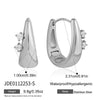 Wholesale Geometric Stainless Steel Electroplated Ushaped Zircon Earrings For Women