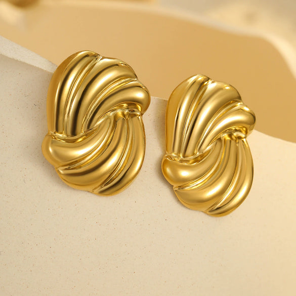 Wholesale Geometric Stainless Steel Electroplated Women's Earrings