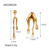Wholesale Geometric Stainless Steel Electroplated Women's Earrings