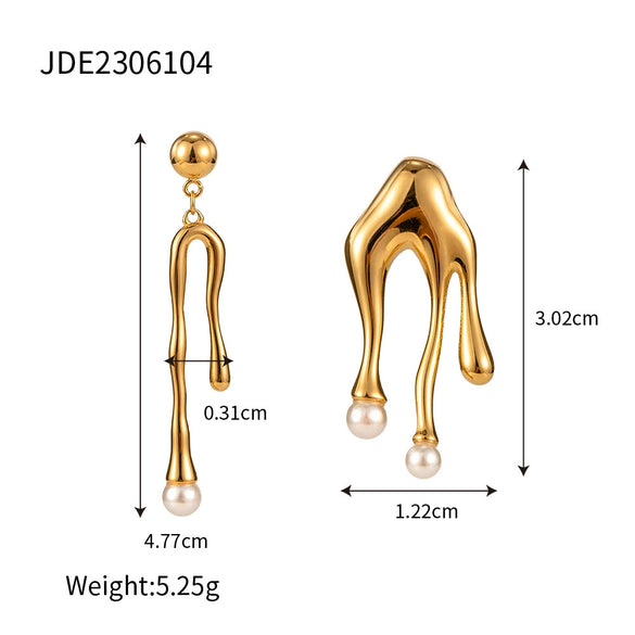 Wholesale Geometric Stainless Steel Electroplated Women's Earrings