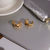 Wholesale Geometric Stainless Steel Electroplated Women's Earrings