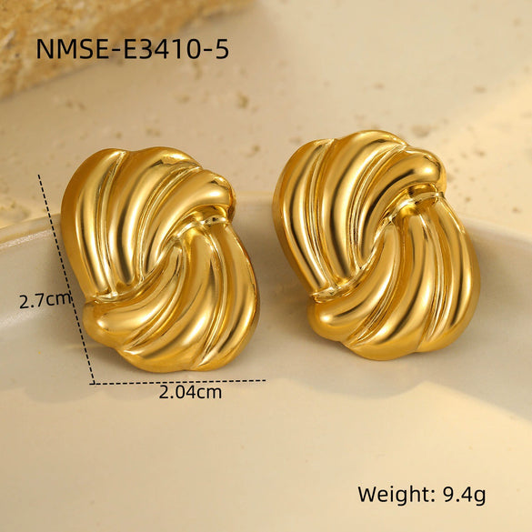 Wholesale Geometric Stainless Steel Electroplated Women's Earrings