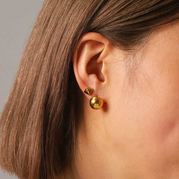 Wholesale Geometric Stainless Steel Electroplated Women's Earrings