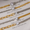 Wholesale Geometric Stainless Steel Electroplated Zircon Chain Bracelet For Women