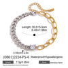 Wholesale Geometric Stainless Steel Electroplated Zircon Chain Bracelet For Women