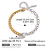 Wholesale Geometric Stainless Steel Electroplated Zircon Chain Bracelet For Women