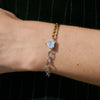 Wholesale Geometric Stainless Steel Electroplated Zircon Chain Bracelet For Women