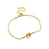 Wholesale Geometric Stainless Steel Gold Plated Knotted Snake Chain Bracelet For Women