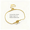 Wholesale Geometric Stainless Steel Gold Plated Knotted Snake Chain Bracelet For Women