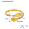Wholesale Geometric Stainless Steel Gold Plated Light Luxury Open Ring Jewelry For Women