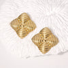 Wholesale Geometric Stainless Steel Goldplated Earrings Retro Elegant Style