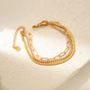 Wholesale Geometric Stainless Steel Goldplated Electroplated Fashion Women's Bracelet Jewelry