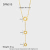Wholesale Geometric Stainless Steel Goldplated Polished Waterproof Jewelry Set Of Necklace And Earrings For Women
