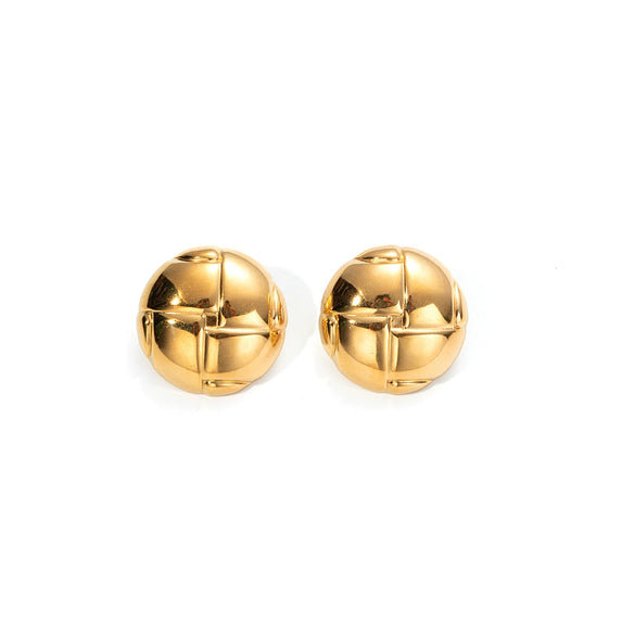 Wholesale Geometric Stainless Steel Goldplated Turtle Shell Fashion Personality Earrings For Women
