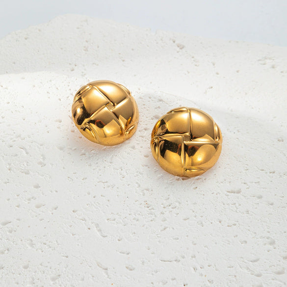 Wholesale Geometric Stainless Steel Goldplated Turtle Shell Fashion Personality Earrings For Women