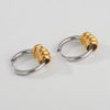 Wholesale Geometric Stainless Steel Goldplated Unisex Round Hoop Earrings Niche Style