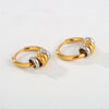 Wholesale Geometric Stainless Steel Goldplated Unisex Round Hoop Earrings Niche Style