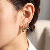 Wholesale Geometric Stainless Steel Goldplated Unisex Round Hoop Earrings Niche Style