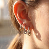 Wholesale Geometric Stainless Steel Goldplated Unisex Round Hoop Earrings Niche Style