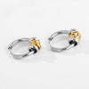 Wholesale Geometric Stainless Steel Goldplated Unisex Round Hoop Earrings Niche Style