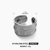 Wholesale Geometric Stainless Steel Goldplated Wide Opening Adjustable Ring For Women