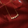 Wholesale Geometric Stainless Steel Jewelry Set With Vacuum Real Gold Plating For Women Earrings And Necklace