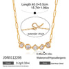 Wholesale Geometric Stainless Steel Jewelry Set With Vacuum Real Gold Plating For Women Earrings And Necklace