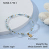 Wholesale Geometric Stainless Steel 18K Electroplated Beaded Bracelets For Women