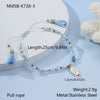Wholesale Geometric Stainless Steel 18K Electroplated Beaded Bracelets For Women