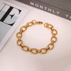 Wholesale Geometric Stainless Steel 18K Electroplated Hiphop Punk Bracelet For Men And Women