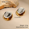 Wholesale Geometric Stainless Steel 18K Gold And Silver Electroplated Earrings For Women