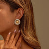 Wholesale Geometric Stainless Steel 18K Gold And Silver Electroplated Earrings For Women