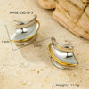Wholesale Geometric Stainless Steel 18K Gold And Silver Electroplated Earrings For Women