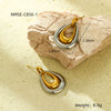 Wholesale Geometric Stainless Steel 18K Gold And Silver Electroplated Earrings For Women