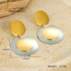 Wholesale Geometric Stainless Steel 18K Gold And Silver Electroplated Earrings For Women