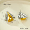 Wholesale Geometric Stainless Steel 18K Gold And Silver Electroplated Earrings For Women