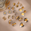 Wholesale Geometric Stainless Steel 18K Gold And Silver Electroplated Earrings For Women