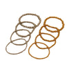 Wholesale Geometric Stainless Steel 18K Gold Beads Elastic Electroplated Bracelet Jewelry