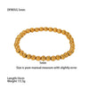 Wholesale Geometric Stainless Steel 18K Gold Beads Elastic Electroplated Bracelet Jewelry